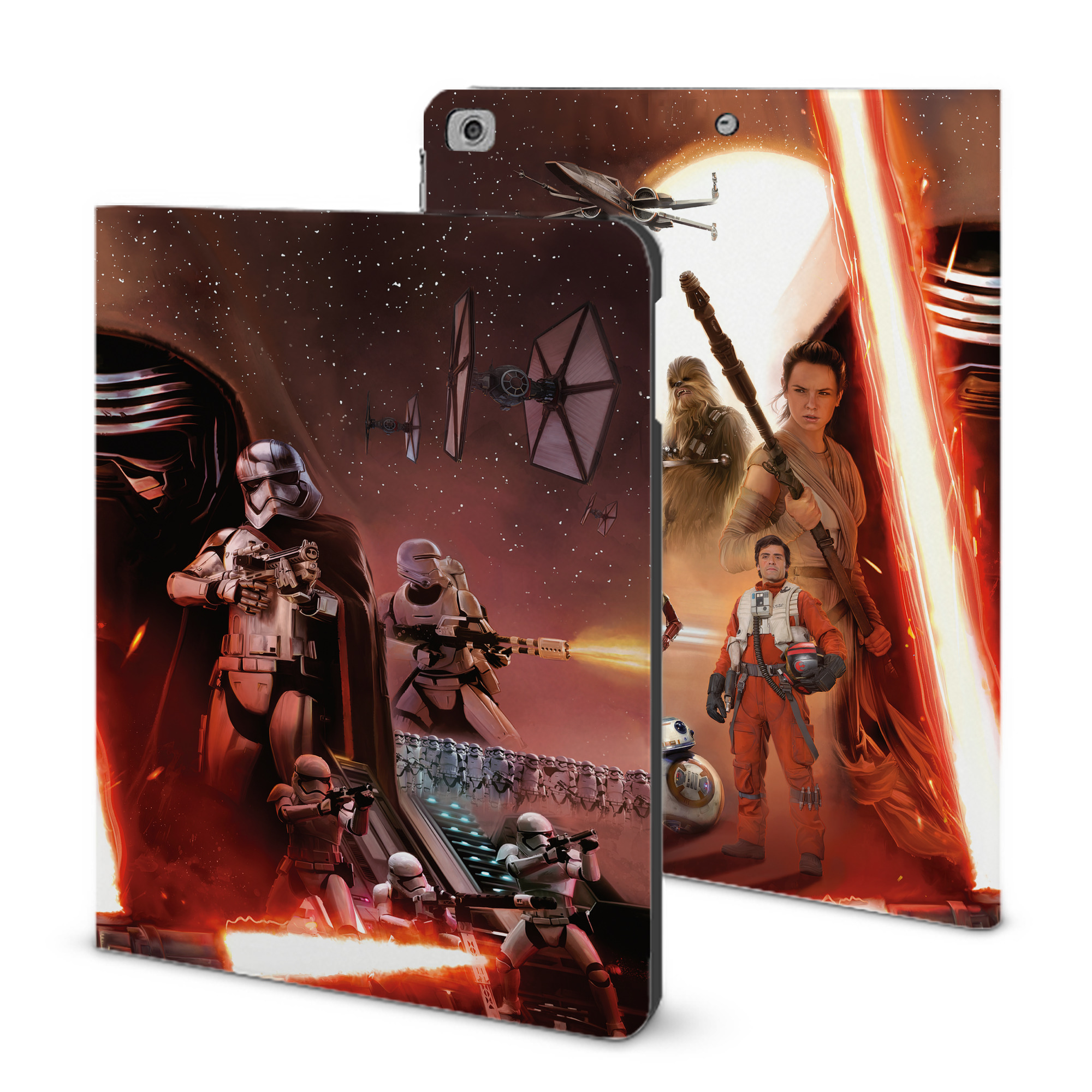 （画像用） スター・ウォーズ Star Wars IPad ケース ブック型 PUレザー TPU 耐衝撃 軽量 薄型 ペン収納なし 全面保護 IPad 各モデル対応